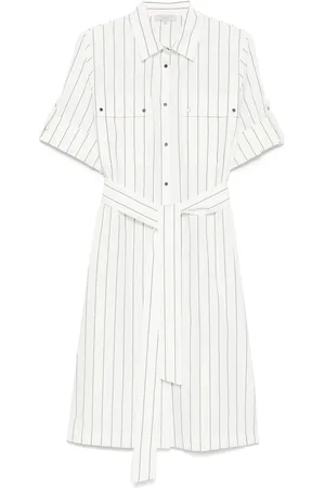 ANTONELLI Femme, Robes, Blanc, Taille: 38 FR Robe Utilitaire Blanche avec Ceinture Poches