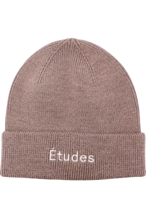 Etudes Homme, Accessoires, Brun, Taille: ONE Size Chapeau en Laine Mélangée Brodé
