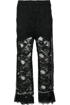 Msgm Femme, Pantalons, Noir, Taille: 36 FR Combinaison en Dentelle