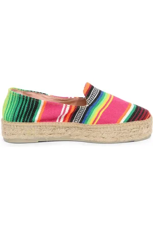 MANEBI Femme, Chaussures, Multicolore, Taille: 37 EU Tulum Rayures Multicolores Espadrilles Chaussons