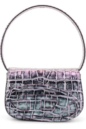 Diesel Femme, Sacs, Multicolore, Taille: ONE Size Sac à Bandoulière en Cuir Métallique avec Poches