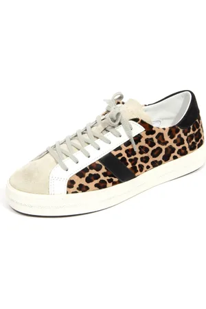 D.A.T.E. Femme, Chaussures, , Taille: 37 EU Chaussures en Cuir de Poney Léopard