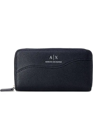 Armani Exchange Femme, Accessoires, Noir, Taille: ONE Size Grand portefeuille femme Collection Printemps/Été