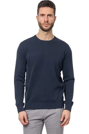 ECOALF Homme, Sweatshirts et sweats à capuche, Bleu, Taille: L Pull Bleu en Coton Biologique Coupe Regular