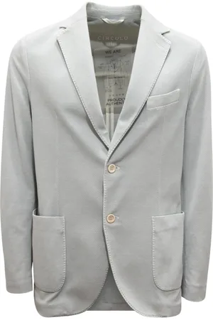 Circolo Homme, Vestes, Bleu, Taille: M Veste Oxford en Tissu TC