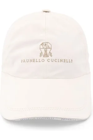 Brunello Cucinelli Homme, Accessoires, Blanc, Taille: L Chapeaux blancs avec sangle réglable