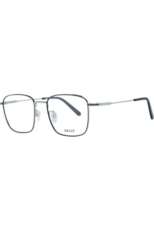 Bally Homme, Accessoires, Noir, Taille: ONE Size Montures Optiques Noires en Métal Style Rectangle