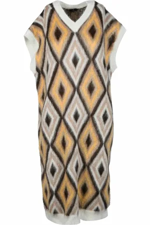 Etro Femme, Robes, Multicolore, Taille: 38 FR Robe Tricot Mélange Laine