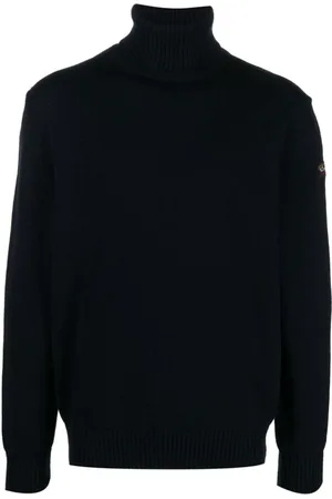 Paul & Shark Homme, Pulls, Bleu, Taille: S Pull col roulé en laine bleue