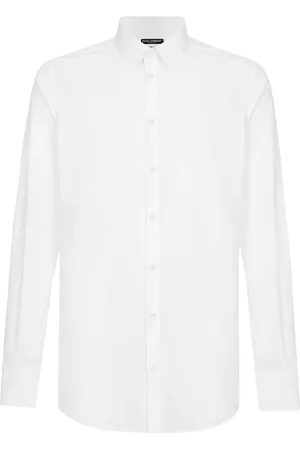Dolce & Gabbana Homme, Chemises, Blanc, Taille: M Chemise Blanche Slim Fit à Manches Longues