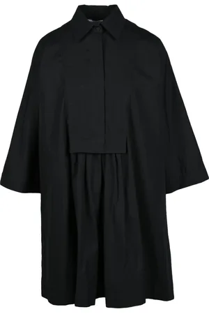 Max Mara Femme, Robes, Noir, Taille: 36 FR Robe en coton avec manches courtes et poches
