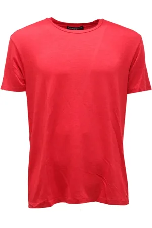 Daniele Fiesoli Homme, Tops, Rouge, Taille: L Chemise en Lin Slub Collection 2021