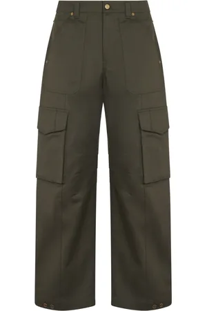 Golden Goose Homme, Pantalons, Vert, Taille: L Pantalon Cargo en tissu de coton mélangé