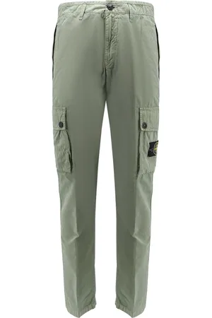 Stone Island Homme, Pantalons, Vert, Taille: W32 Pantalon Vert en Coton Biologique