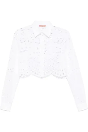 ERMANNO SCERVINO Femme, Blouses et Chemises, Blanc, Taille: 40 FR Chemise Blanche à Boutons Manches Longues