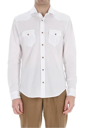 ELEVENTY Homme, Chemises, Blanc, Taille: 2XL Chemise Blanche Casual Texane