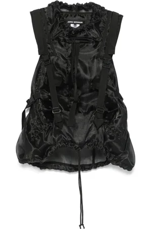 JUNYA WATANABE Femme, Tops, Noir, Taille: 40 FR Chemise noire à cordon de serrage au cou et poche à fermeture éclair