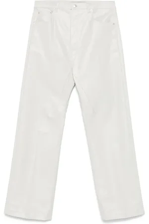 Rick Owens Homme, Pantalons, Gris, Taille: W32 Jean Classique Jambe Droite Gris Cendré