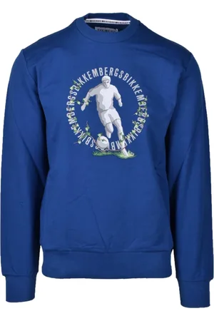 Bikkembergs Homme, Sweatshirts et sweats à capuche, Bleu, Taille: M Coton Élasthanne Sweat