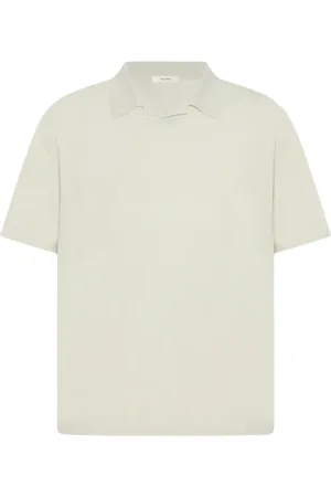 The Row Homme, Tops, Blanc, Taille: L Polo en Mélange de Soie