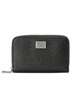 Dolce & Gabbana Homme, Accessoires, Noir, Taille: ONE Size Portefeuilles Noirs - Collection Élégante
