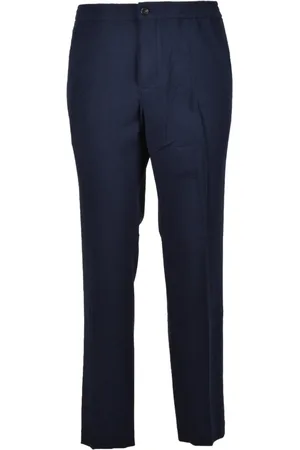 Tommy Hilfiger Homme, Pantalons, Bleu, Taille: W30 Pantalon en coton coupe tapered décontractée
