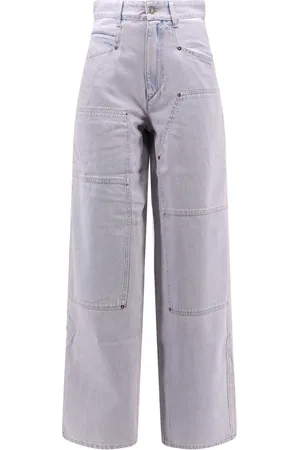 Isabel Marant Femme, Jeans, Bleu, Taille: 36 FR Jean Bleu Taille Haute avec Fermeture Éclair