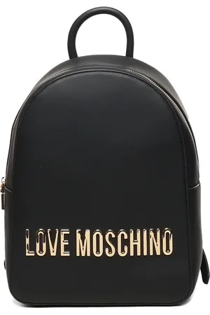 Moschino Femme, Sacs, Noir, Taille: ONE Size Sac à Bandoulière Noir avec Logo et Fermeture Éclair