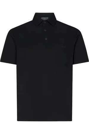 HERNO Homme, Tops, Noir, Taille: XL Polo Noir Manches Courtes Design