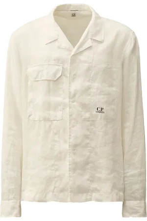 C.P. Company Homme, Chemises, Blanc, Taille: S Chemise Blanche Élégante pour Homme