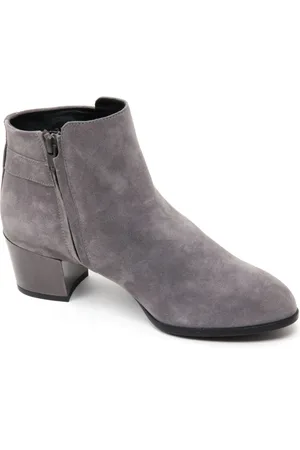 Hogan Femme, Chaussures, Gris, Taille: 36 1/2 EU Botte Chaussure Italienne Tronchetto Stivaletto