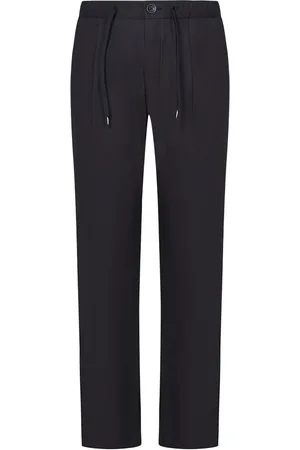 HERNO Homme, Pantalons, Bleu, Taille: L Pantalon Bleu à Taille Élastique Ss25