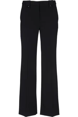 Moschino Femme, Pantalons, Noir, Taille: 38 FR Pantalon Droit Pinafore Métal Noir