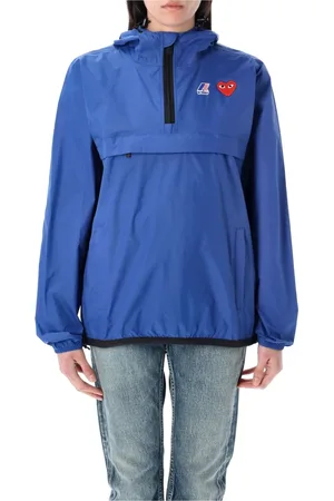 Comme des Garçons Femme, Vestes, Bleu, Taille: 38 FR Veste bleue avec capuche