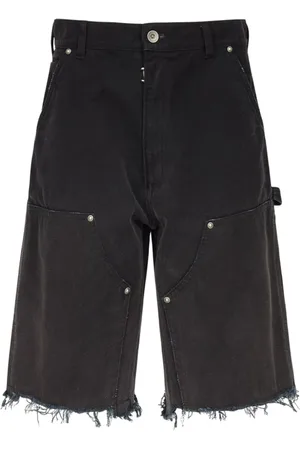 Maison Margiela Homme, Shorts, Noir, Taille: W30 Shorts de charpentier en denim bleu Ss25