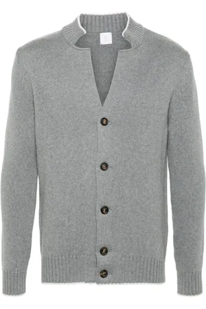 ELEVENTY Homme, Pulls, Gris, Taille: XL Pull en laine côtelée gris