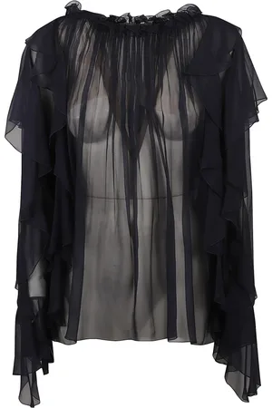 Alberta Ferretti Femme, Blouses et Chemises, Noir, Taille: 38 FR Collection de Chemises Élégantes