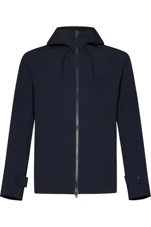 HERNO Homme, Vestes, Bleu, Taille: M Veste à Capuche Bleue Double Tissu Bi-Stretch