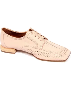 ZINDA Femme, Chaussures, Rose, Taille: 35 EU Chaussures en cuir tressé perforé - Modèle Rose