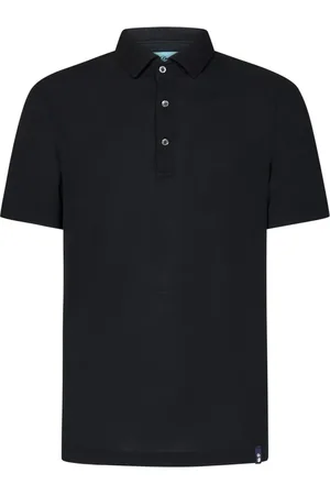 DRUMOHR Homme, Tops, Noir, Taille: S Polo en Jersey de Coton Noir Ss25