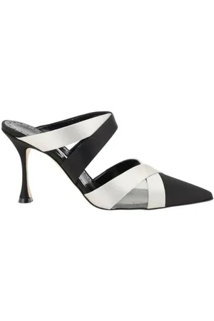 Manolo Blahnik Femme, Chaussures, Noir, Taille: 36 EU Bout Allongé Escarpins Talon Aiguille