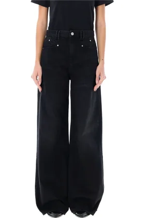 Isabel Marant Femme, Jeans, Noir, Taille: 38 FR Jean Évasé Taille Haute