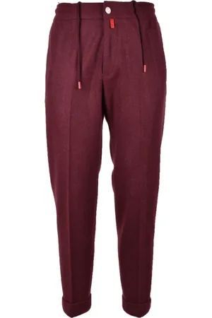 Kiton Homme, Pantalons, Rouge, Taille: L Pantalon Élégant en Cachemire