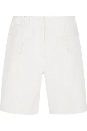 Jil Sander Femme, Shorts, Blanc, Taille: 38 FR Pantalon blanc en coton pour femmes