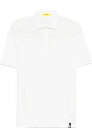 DRUMOHR Homme, Tops, Blanc, Taille: 2XL Polo en Coton Blanc Ss25