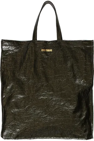 UMA WANG Femme, Sacs, Vert, Taille: ONE Size Sac Cabas en Toile avec Impression Logo