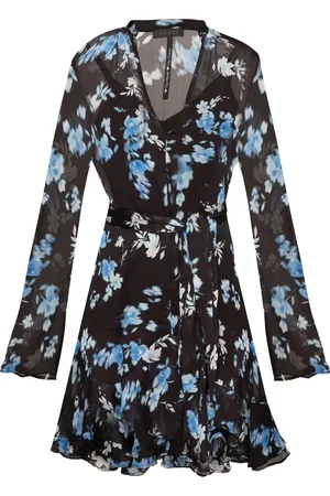 Guess Femme, Robes, Multicolore, Taille: 36 FR Robe Chic en Mousseline à Fleurs