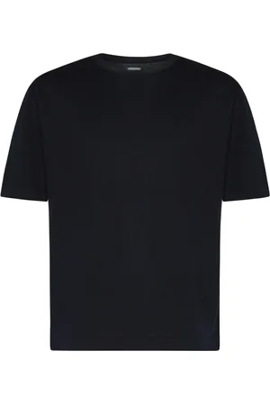 C.P. Company Homme, Tops, Bleu, Taille: M T-shirt bleu avec étiquette logo