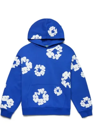 DENIM TEARS Homme, Sweatshirts et sweats à capuche, Bleu, Taille: L Sweat à Capuche Bleu Électrique