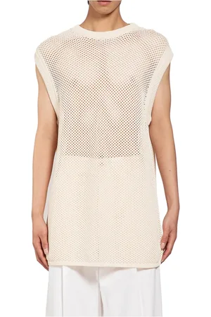 LANEUS Homme, Pulls, , Taille: S Gilet Tricoté Unisexe Crème